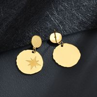 Round Eight-pointed Star Earrings main image 3