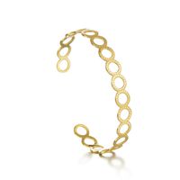 Fashion Stainless Steel Open  Gold Hollow Ring Bracelet main image 6