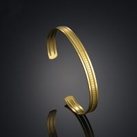 Pulsera De Acero Inoxidable Hueca Gold Line main image 1