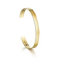 Gold Line Hollow Stainless Steel Bracelet main image 6