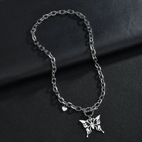 304 Stainless Steel Polishing Butterfly Necklace main image 3