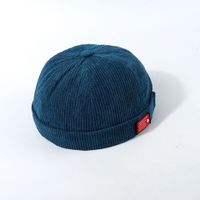 Blue Corduroy Landlord  Trendy  Hat sku image 2