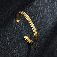 Gold Line Hollow Stainless Steel Bracelet sku image 1