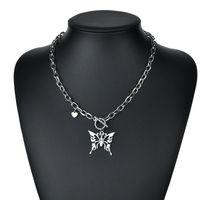 304 Stainless Steel Polishing Butterfly Necklace sku image 1