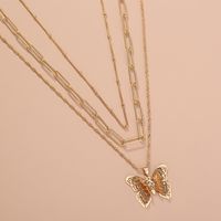 Butterfly Pendant Multi-layer Necklace main image 4