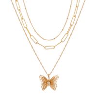 Butterfly Pendant Multi-layer Necklace main image 6