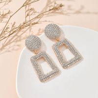 Diamond Geometric Square  Earrings main image 2