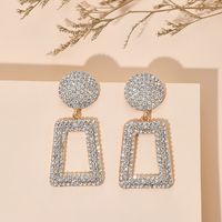 Diamond Geometric Square  Earrings main image 3