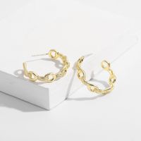 Fashion Brass Gold-plated Hollow Chain Earrings main image 3