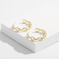 Fashion Brass Gold-plated Hollow Chain Earrings main image 4
