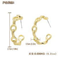 Fashion Brass Gold-plated Hollow Chain Earrings main image 5