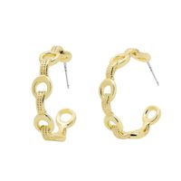 Fashion Brass Gold-plated Hollow Chain Earrings main image 6