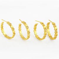 Retro Diamond C-shaped Earrings main image 1