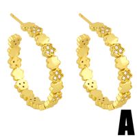 Retro Diamond C-shaped Earrings main image 3