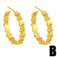 Retro Diamond C-shaped Earrings main image 4