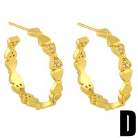 Retro Diamond C-shaped Earrings main image 6