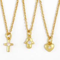 Fashion Heart 18k Gold Plated Necklace In Bulk main image 1