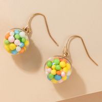 Colorful Candy Glass Ball Earrings main image 5
