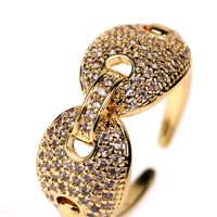 Hip-hop-mikro Eingelegt Voller Diamanten Mode Offenen Ring main image 4