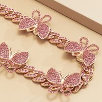 Micro-inlaid Fashion Retro Full Diamond Butterfly Necklace main image 5