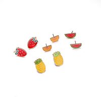 Wholesale Alloy Fruit Orange Lemon Earrings main image 3