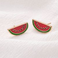 Alloy Fruit Watermelon Earrings main image 3