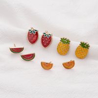 Alloy Fruit Watermelon Earrings main image 4