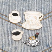 New  Punk Style Retro Palace Coffee Cup Brooch main image 1