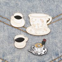 New  Punk Style Retro Palace Coffee Cup Brooch main image 2
