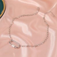 Retro Ovale Anhänger Halskette main image 5