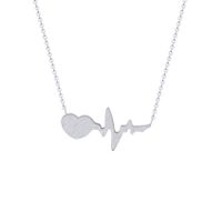 Heartbeat Curve Pendant Necklace main image 6