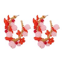 Flower C-shaped Earrings sku image 1