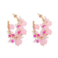 Boucles D&#39;oreilles En Forme De C Fleur sku image 3