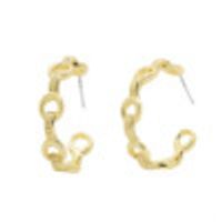 Fashion Brass Gold-plated Hollow Chain Earrings sku image 1