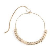 Diamond-studded Alloy Necklace sku image 1