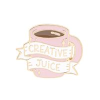 New Juice Cup Pirate Ship Cat Letter Brooch sku image 1