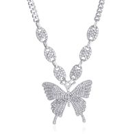 Collar Retro De Mariposa Con Micro Incrustaciones De Diamantes De Imitación sku image 4