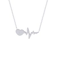 Heartbeat Curve Pendant Necklace sku image 2