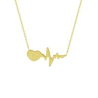 Heartbeat Curve Pendant Necklace sku image 1