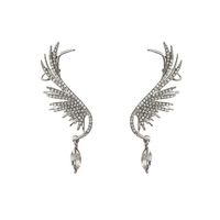 925 Silver Needle Angel Wing Earrings sku image 1