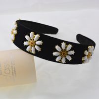 New Korean  Pearl Alloy Flower Headband main image 3