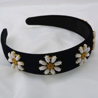 New Korean  Pearl Alloy Flower Headband main image 4