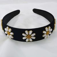New Korean  Pearl Alloy Flower Headband main image 5
