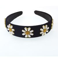 New Korean  Pearl Alloy Flower Headband main image 6