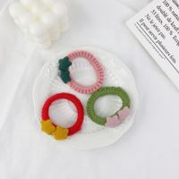 Hit Color Five-pointed Star Wool Hair Ring main image 3