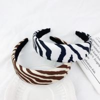 Leopard Print Retro Striped Headband main image 3