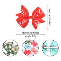 New Children's Plaid Hairpin Cute Baby Bow Hairpin main image 3