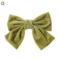 Candy Color Velvet Big Bow Hair Clip main image 3