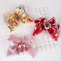 Christmas  Children's Color Flash Big Bow Hairpin main image 3