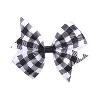 New Children's Plaid Hairpin Cute Baby Bow Hairpin sku image 6